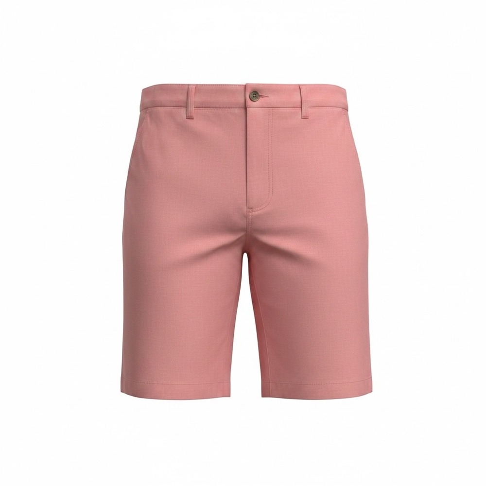 PGA Tour Mens Golf Shorts Pink Heathered Performance Flat Front Size 36